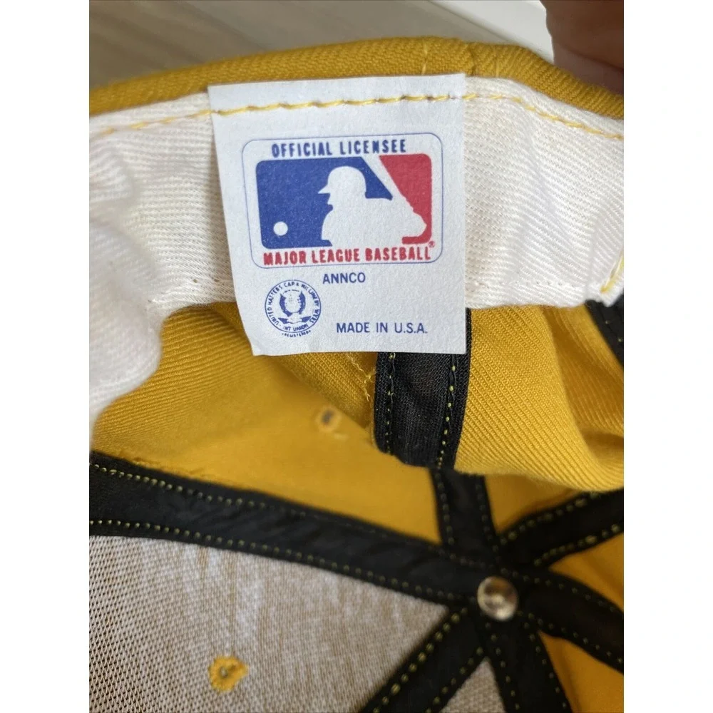 VINTAGE 1990s PITTSBURGH PIRATES‎ ANNCO LOGO MLB MEN'S SNAPBACK HAT MADE IN USA